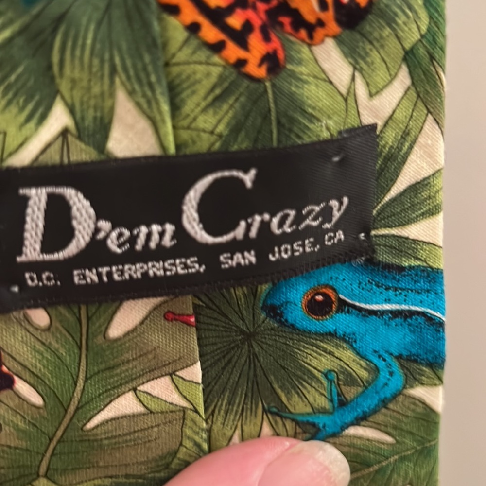 Tropical frog Tie - Picture 2 of 3
